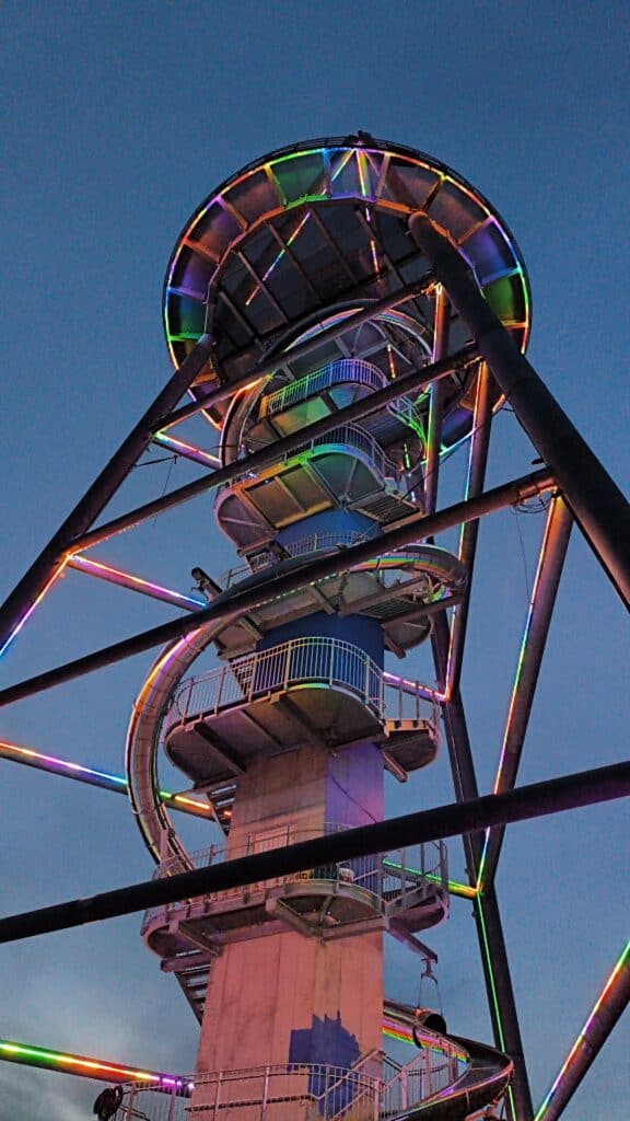 sonnenlandpark slide led installation wead